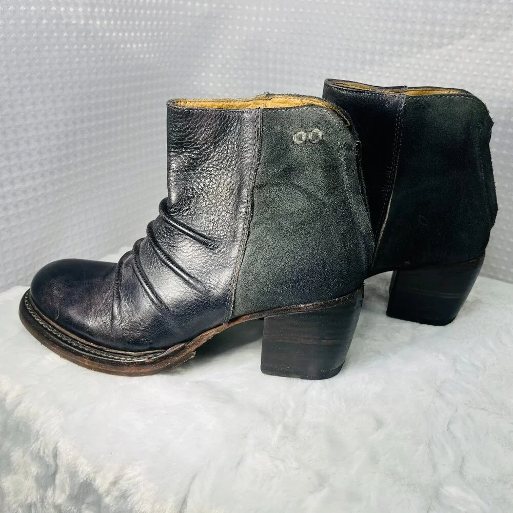 Bed Stu Arcane Cobbler Series ankle boots in black leather - Picture 5 of 10